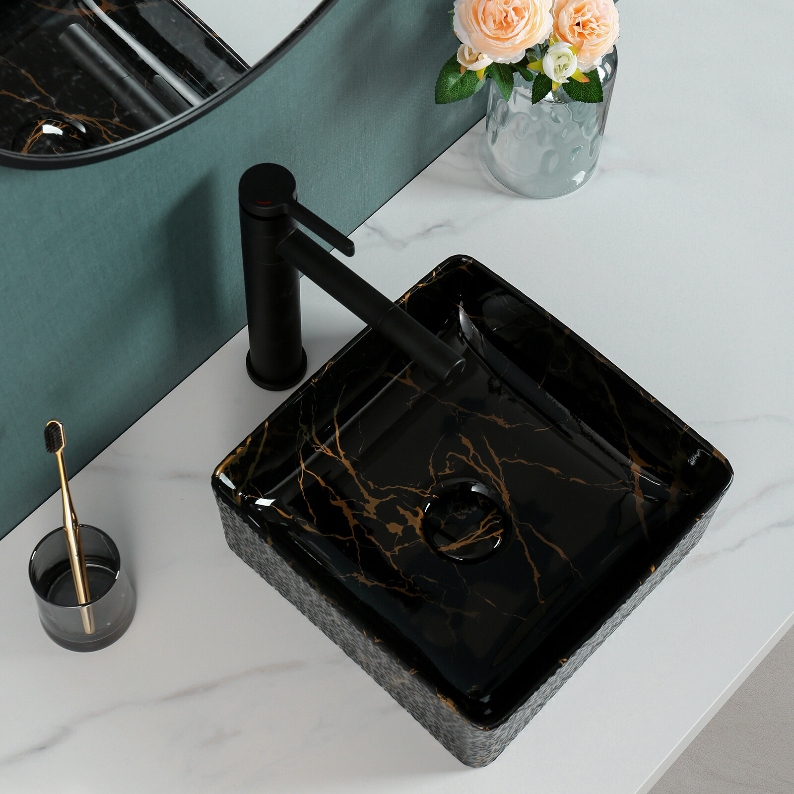 Porcelain Ceramic Vessel Sinks for Bathroom Vanity Sink Above Counter Basin