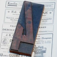 4 huge number vintage letterpress printing block printer type character letter