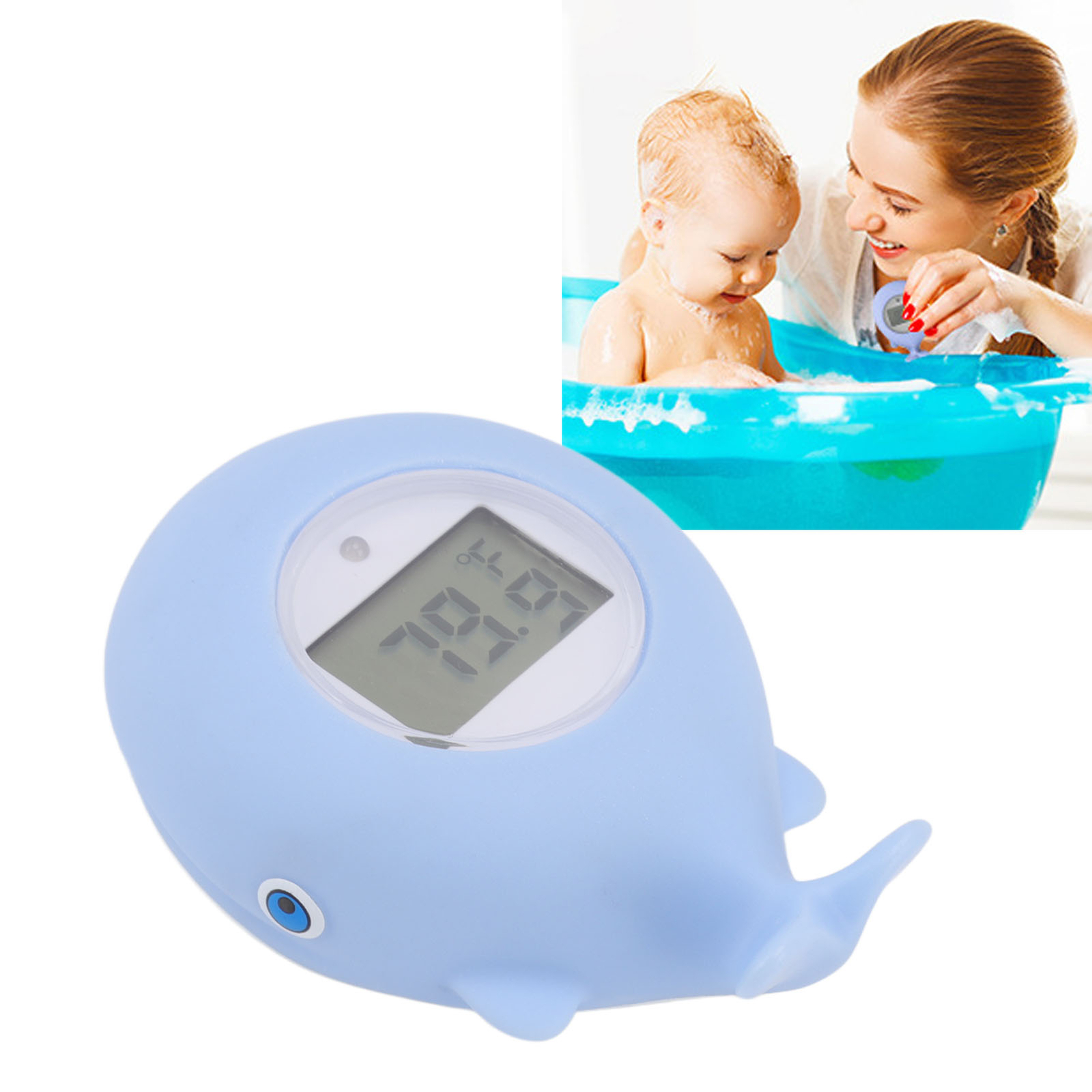 Baby Bath Tub Thermometer Bath Floating Toy Thermometer Whale Shaped