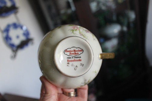 Set of 4 Theodore Haviland New York Rosalinde Cup and Saucer New York USA - Picture 8 of 9