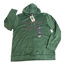 Reebok Green Front Chest Logo Hoodie Pullover Sweater Mens size XXL New