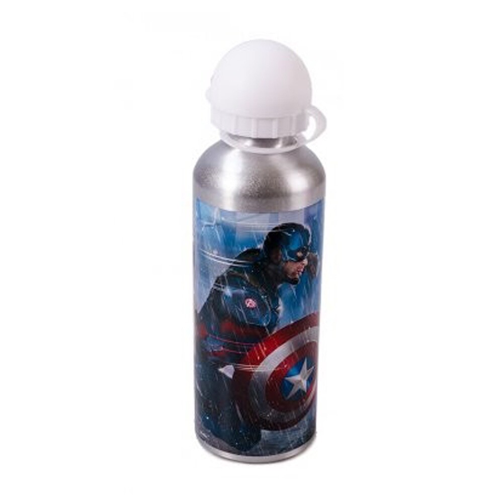 Marvel Avengers Aluminium Bottle Water Drink Children Captain America Iron Man