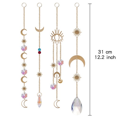 Full Moon Sun Crystal Light Catcher Diy Suncatcher Prism Rainbow Maker Hangi X! - Picture 4 of 20