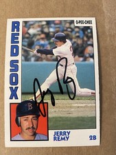 JERRY REMY SIGNED CARD  1984 O-PEE-CHEE OPC AUTOGRAPHED BOSTON RED SOX