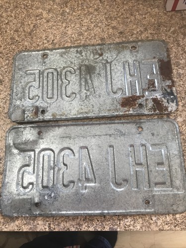 Vintage OHIO LICENSE PLATE SET #EHJ 4305 Lake 2012 Birthplace Of Aviation Plates - Picture 2 of 2