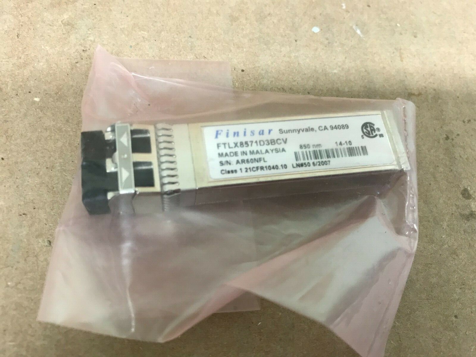 FINISAR FTLX8571D3BCV 10GBASE-SR SFP+ Transceiver Autosensing | eBay