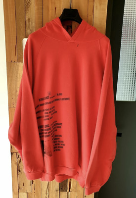 Raf Simons ARCHIVE REDUX OVERSIZE HOODIE SS02 Terror Hoodie Raf Simons ARCHIVE REDUX OVERSIZE HOODIE SS02 Terror Hoodie