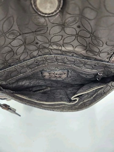 Vintage Fossil Crossbody Purse Brown Gray Natural Distressed - Picture 7 of 20