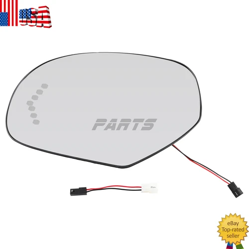 Driver Side Mirror Glass for 07-14 Cadillac Chevy GMC Pickup SUV w/Signal Heated