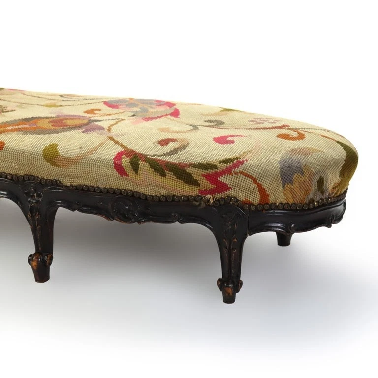 Antiguo tapiz de nogal tallado estilo Luis XIV C1890 Foto 3 de 4