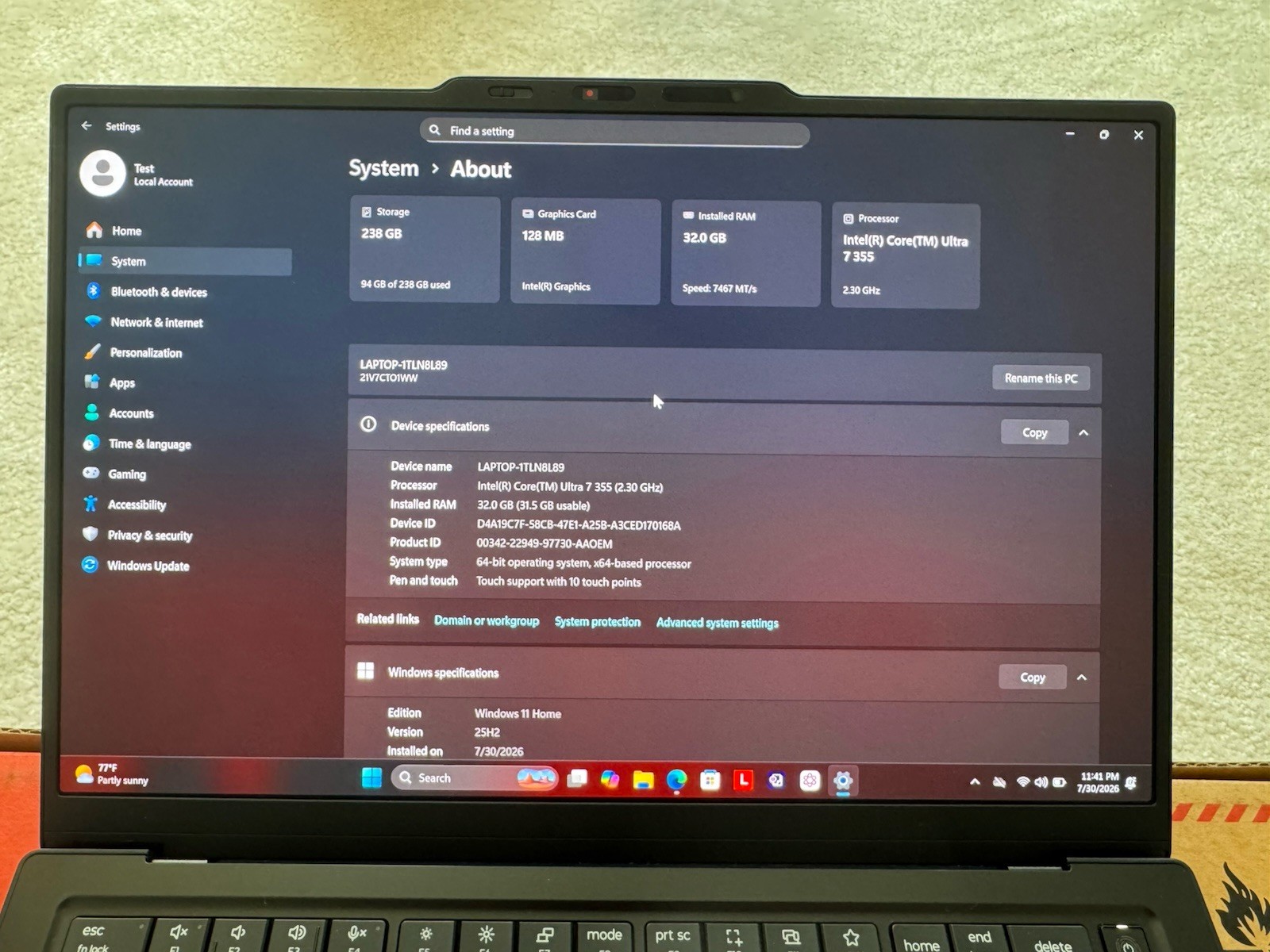 Lenovo ThinkPad X1 Carbon Gen 14 Aura Edition, 14-Inch Laptop, with Intel Core Ultra 7 (Series 3), Windows 11 Pro