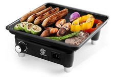 SUPERLEX Electric Table Grill  Flat Top Griddle Health Barbecue Quick Heating