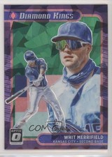 2021 Donruss Optic Diamond Kings Green Cracked Ice Prizm 3/7 Whit Merrifield 9bp
