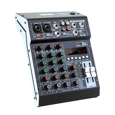 Audio-Mixer-Sound-Mischkonsole, tragbar, professionell, digitaler Reverb,