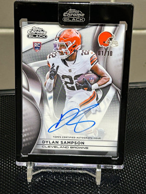 2025 Topps Chrome Black Dylan Sampson Browns RC Auto 01/10 #RAU-DS