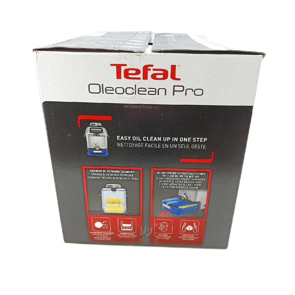Tefal Fritteuse Küchengeräte FR8040 Oleoclean Pro Inox Design Kapazität 1,2 Kg  - Bild 2 von 4