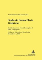 Franc Lanko Marusic (U. A.) | Studies In Formal Slavic Linguistics | Taschenbuch