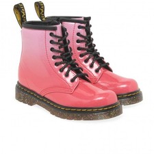 Dr Martens Women's 6 Pink Gradient Glitter 1460 Leather Boots Lace Up LB1-17