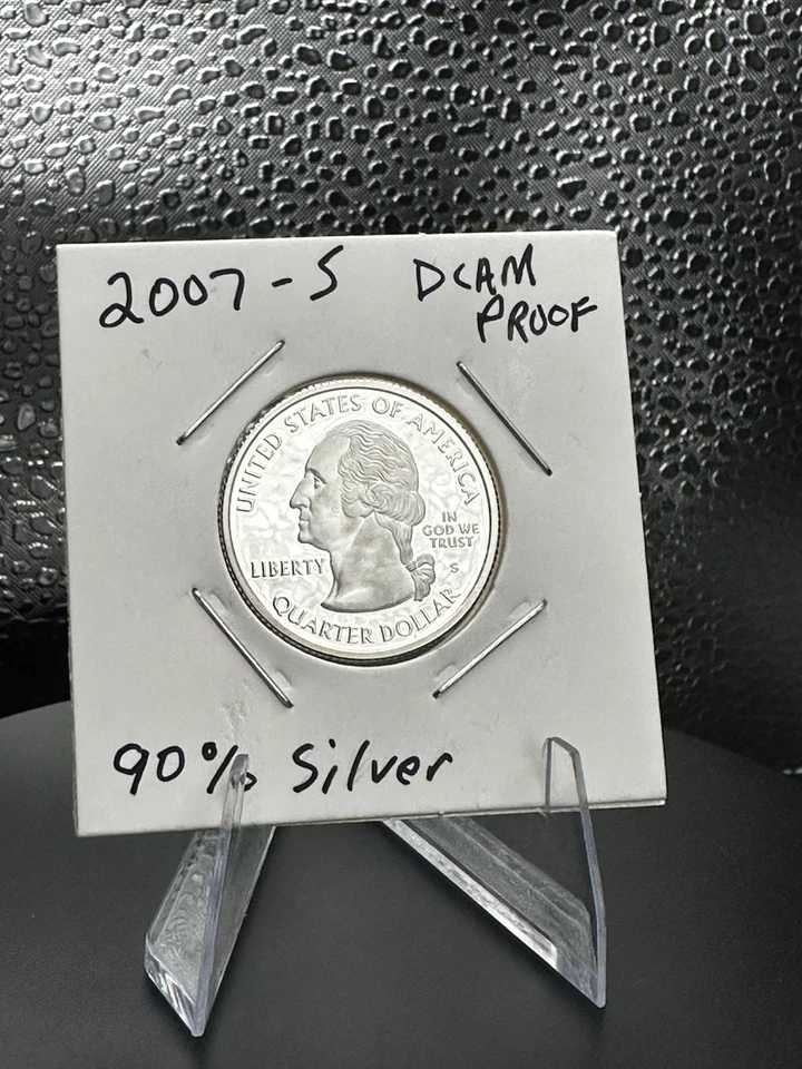 2007-S Wyoming Quarter 90% Silver Proof GEM DCAM Deep Cameo Coin - Image 2 of 4