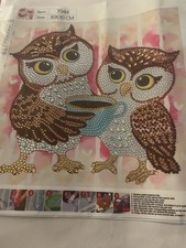Finished Owl Diamond Painting Design