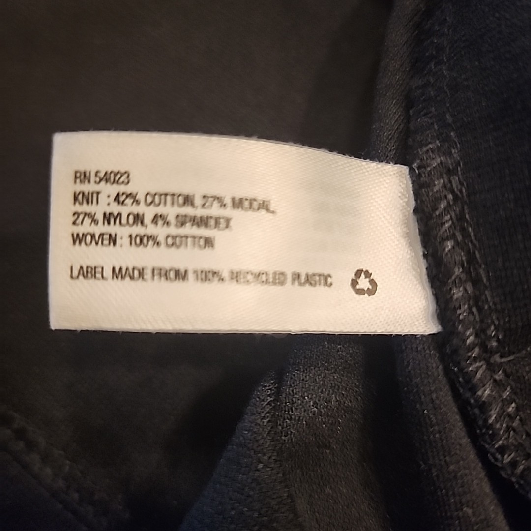 Gap Windbreaker Solid Black Zip Up XLarge Hooded … - image 8