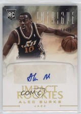 2012-13 Panini Intrigue Impact Rookies Auto Gold 4/10 Alec Burks #46 Auto nd3