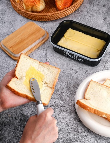 Butter Dish with Lid for Countertop, Metal Butter Keeper with Stainless Steel... - Picture 5 of 7