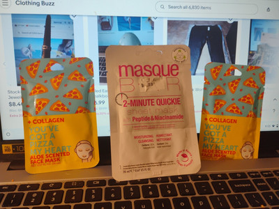 Lot Travel Sized Packets Masque Brand Face Mask and 2 Collagen Facial Masks NEW!