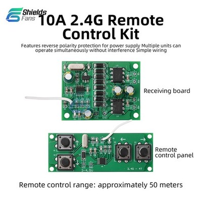 4-CH 2.4GHz Wireless Remote Control Receiver Board Kit for Toy Car Boat Models