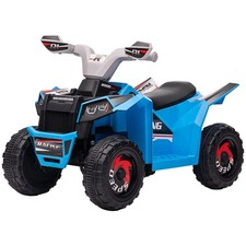 HOMCOM Electric Quad Bike, 6V Kids Ride-On ATV, for Ages 18-36 Months - Blue
