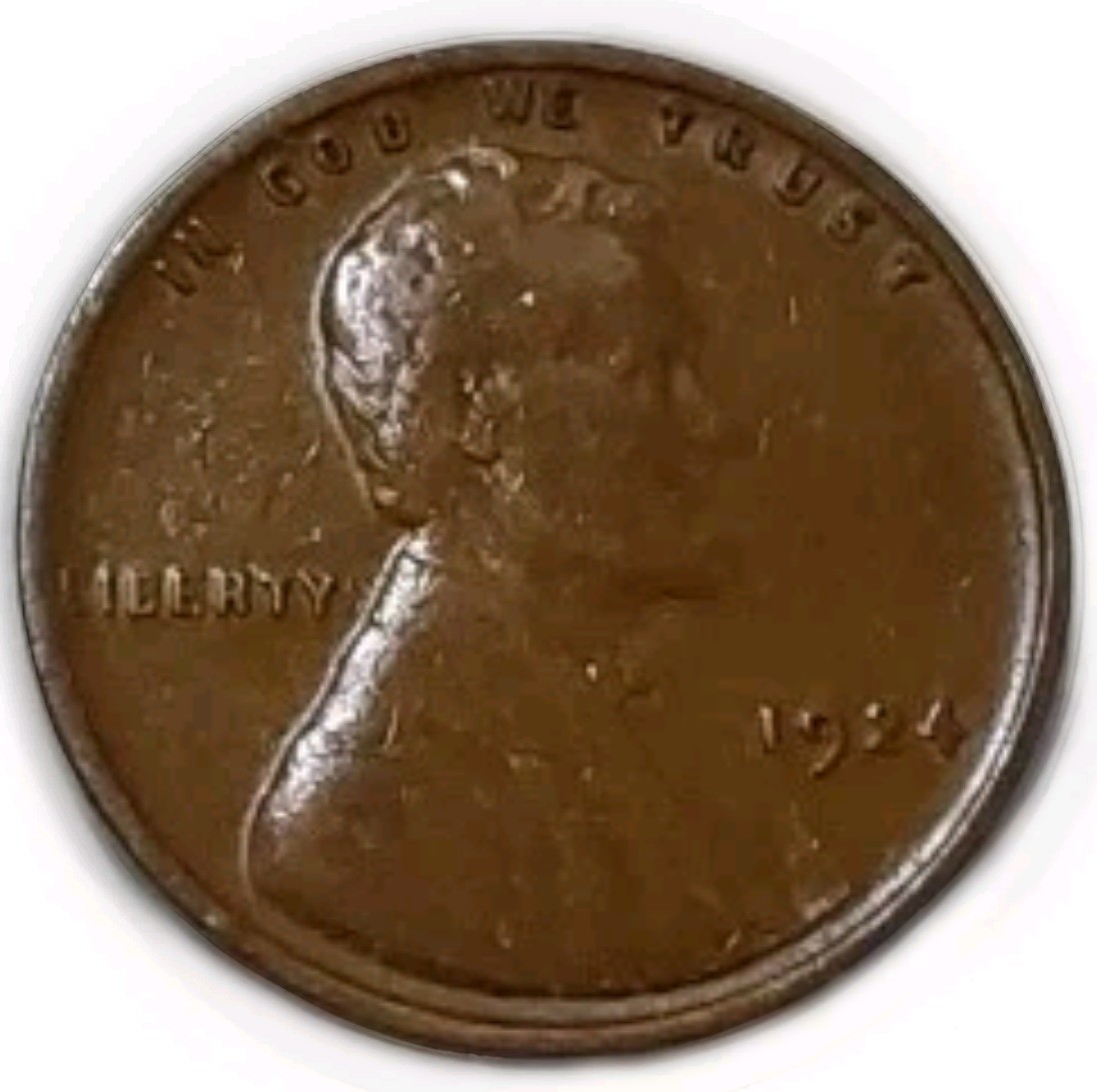 1924 Lincoln Wheat Glossy Brown High Grade AU/BU Cent-Nice Eye Appeal KM#132