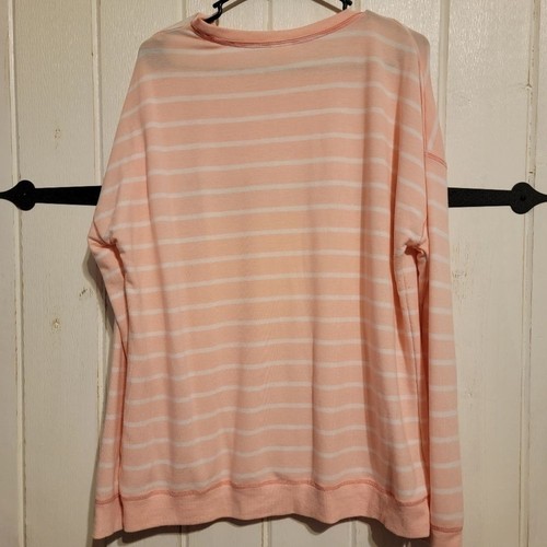 Faded Glory Womens Sweatshirt Long Sleeve Striped Size XL - Picture 2 of 5