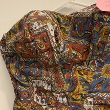 Vintage 50s Jantzen Swimsuit Cotton Print Maillot One Piece / girls size S to M