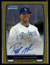 2012 Bowman Chrome Prospects Autographs Gold Refractor Pratt Maynard Auto 46/50