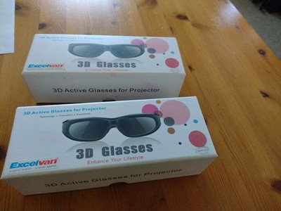 Aktive 3D-Brille für Projektor aufladebar