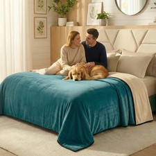 Waterproof Blanket   80"x90" Washable Sofa Throw for Couch, Bed or Car   Soft...