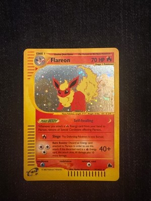 2003 Pokemon Skyridge Flareon Holo Foil H7/H32 WOTC E-Reader Series