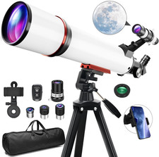 90mm Refractor Telescope for Adults  Kids, Fully Multi-Coated, Ideal Gift
