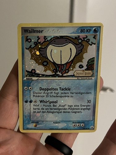 Wailmer Reverse Stamp Pokemon 2006 EX Legend Maker German 69 Full Holo Bleed LP - Picture 11 of 12