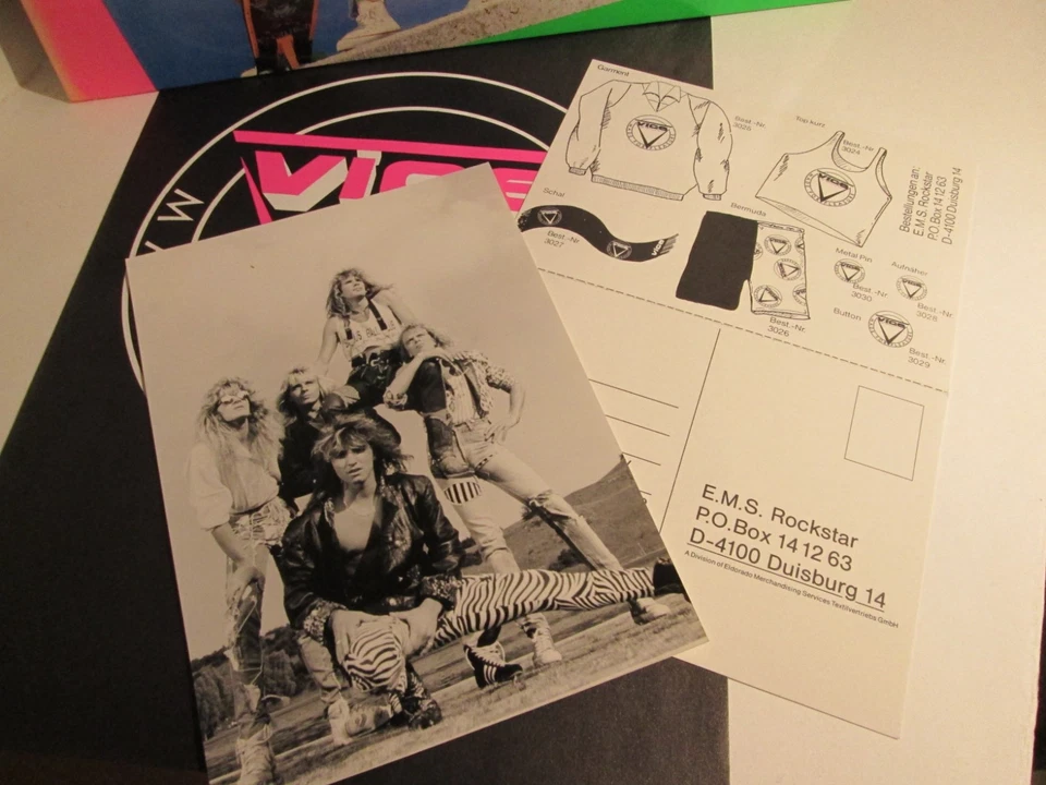 Vice -MADE FOR PLEASURE - HARD ROCK/HAIR METAL Ariola Presse Promo Foto plays m - Bild 4 von 4