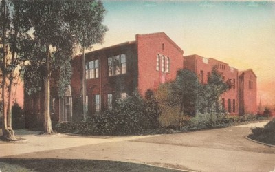 Postcard Los Angeles CA UCLA Fine Arts Building Hand Colored Albertype