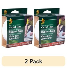  2 pack Duck Brand 1.41 in. x 42 ft. Indoor/Outdoor Carpet Tape,White