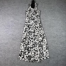 Tommy Hilfiger A-Line Dress Women's 2 White Floral Preppy Career Wedding Formal