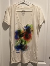 Camiseta para mujer Rip Curl Off-White cuello en V SS - talla grande
