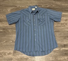 Men s Vintage Ely Cattleman Short Sleeve Pearl Snap Western Shirt Size 17/XL