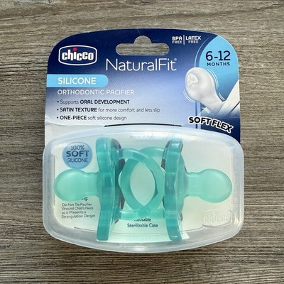 Chicco NaturalFit 6-12 Months Silicone BPA & Latex Free Soft Flex Pacifier Set 2