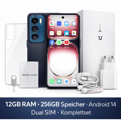 C37S Smartphone   12GB RAM   256GB Speicher   Android 14   Dual SIM   Komplettse