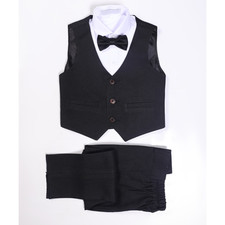 Boys  4-Piece Formal Suit Set   BLACK