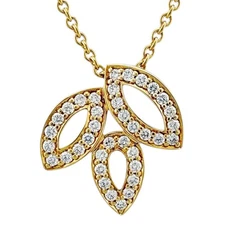 HARRY WINSTON Necklace K18 yellow gold diamond used