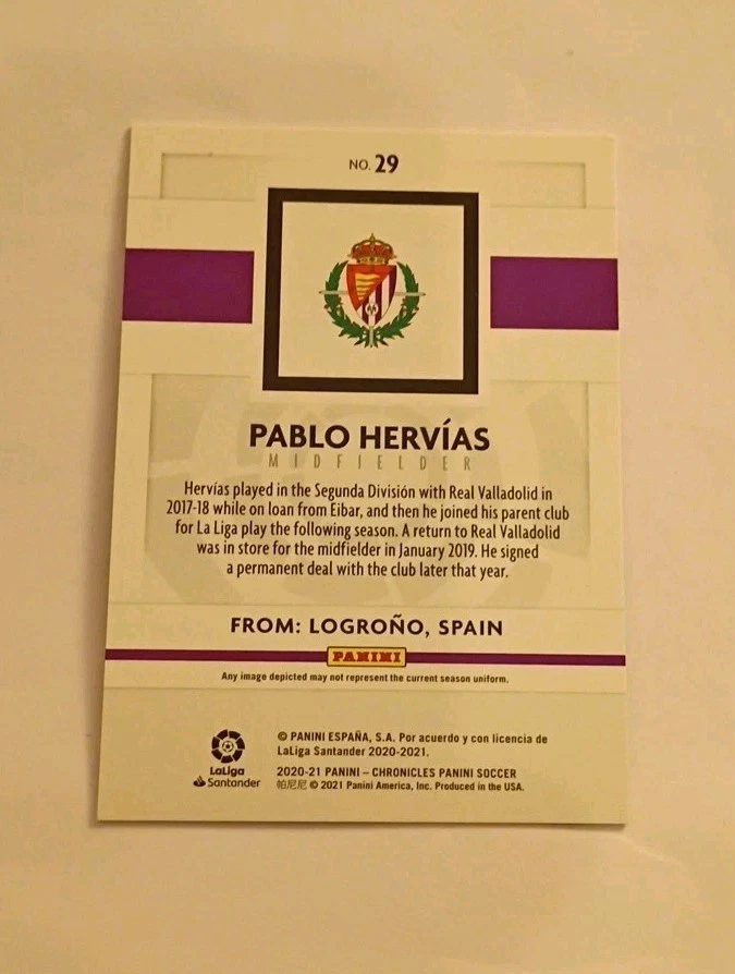 2020-21 Panini Chronicles La Liga Panini Cracked Ice SSP Pablo Hervias RC 16/23 - Image 2 of 2